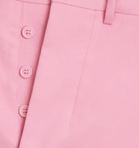 Pantalon droit en laine - Pale Pink