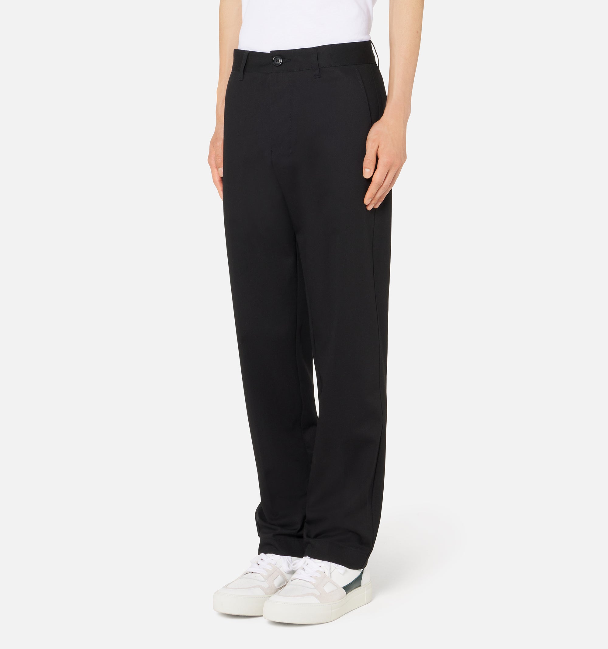 Pantalon chino à fermeture boutonnée - Black