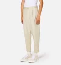 Pantalon coupe carotte oversize - Beige