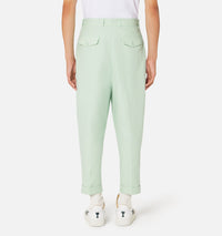 Pantalon coupe carotte oversize - Aqua