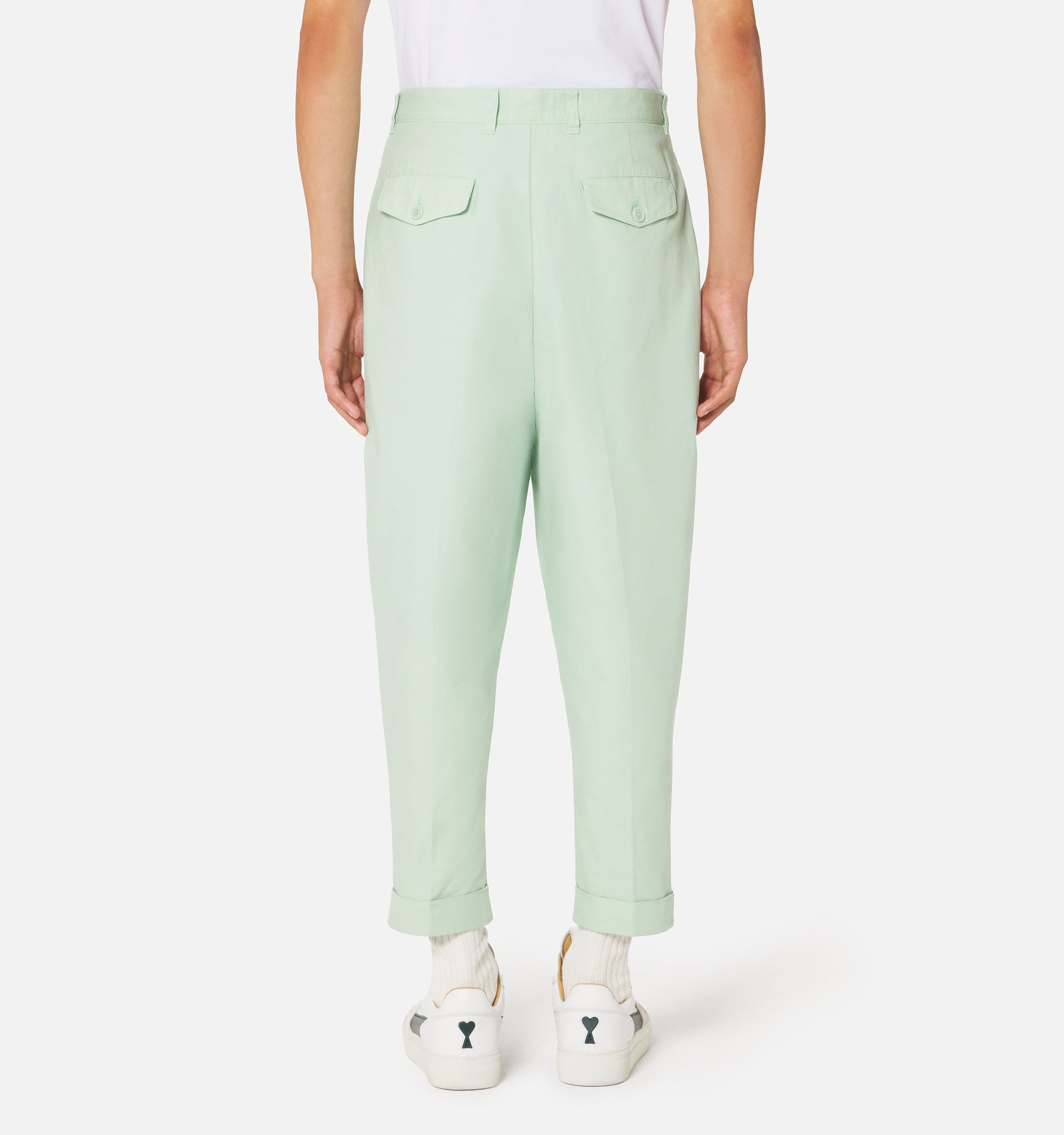 Pantalon coupe carotte oversize - Aqua