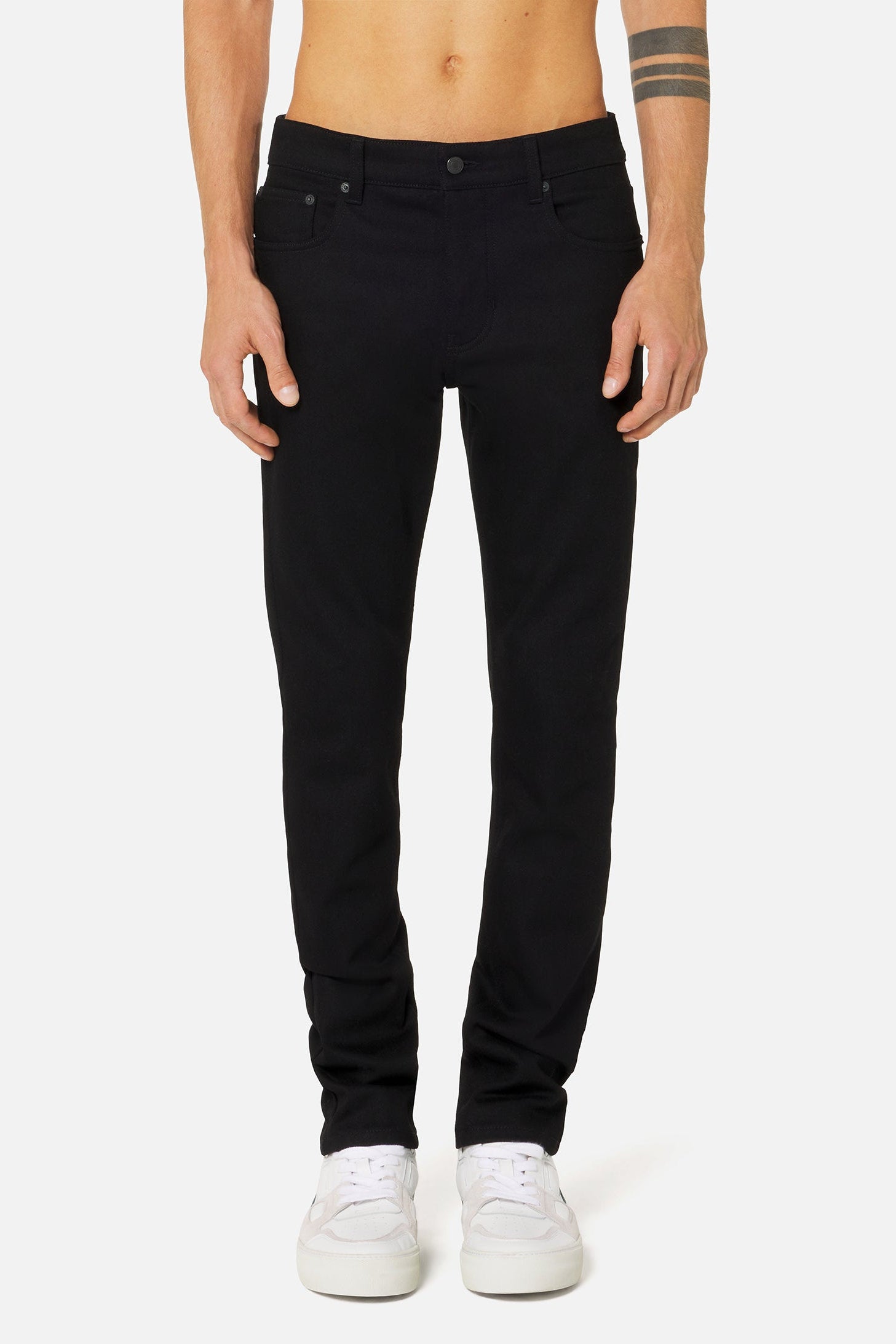 Pantalon slim stretch en denim - Black