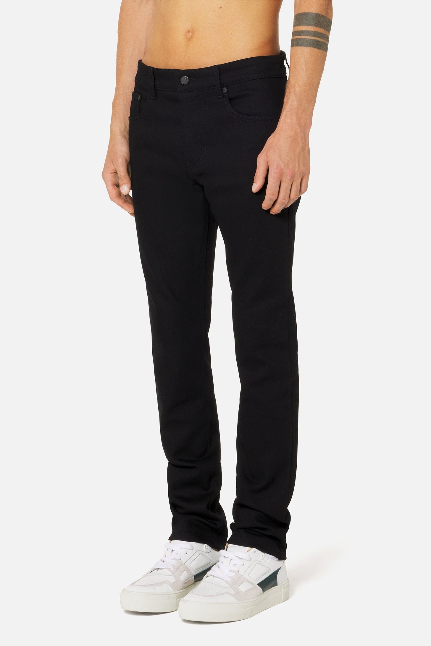 Pantalon slim stretch en denim - Black