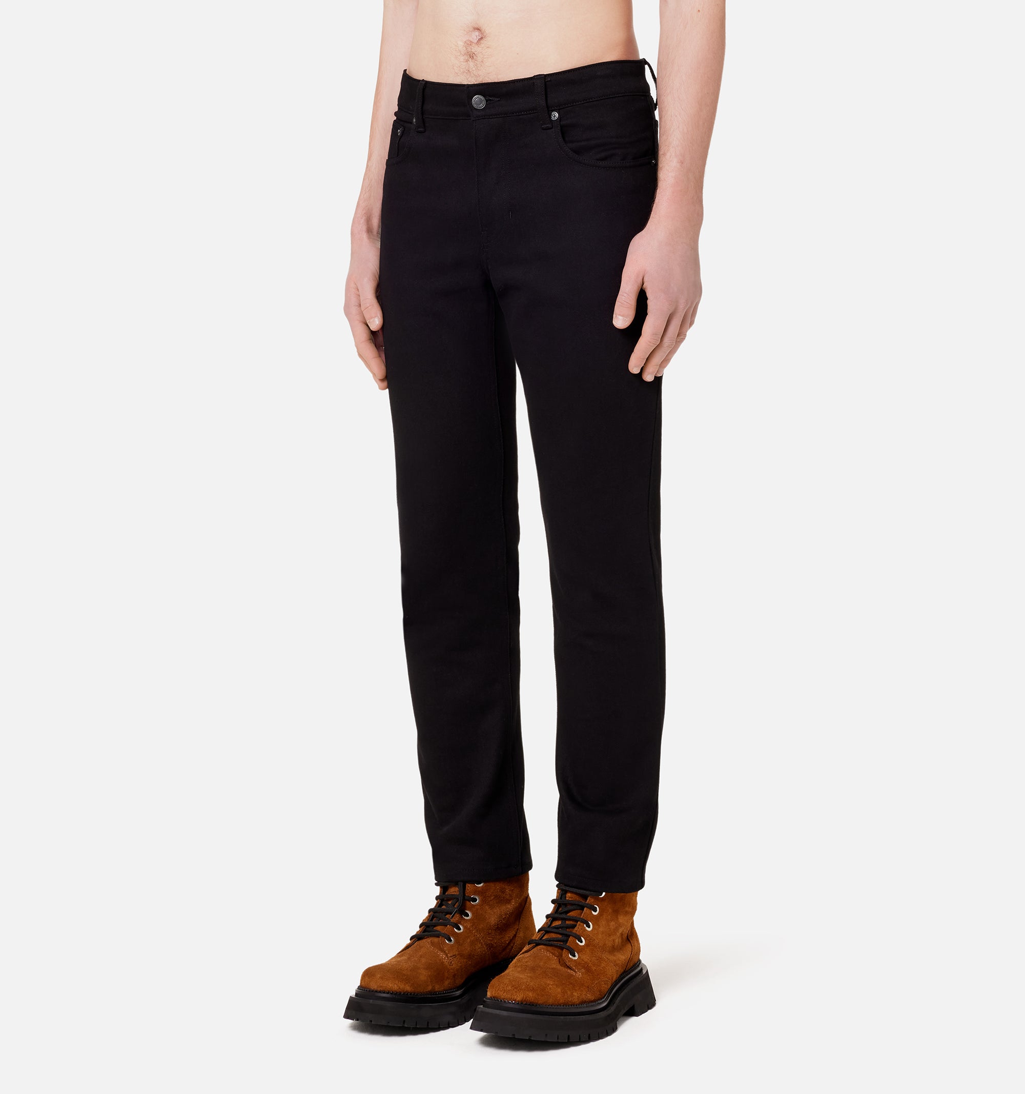 Pantalon slim stretch en denim - Black