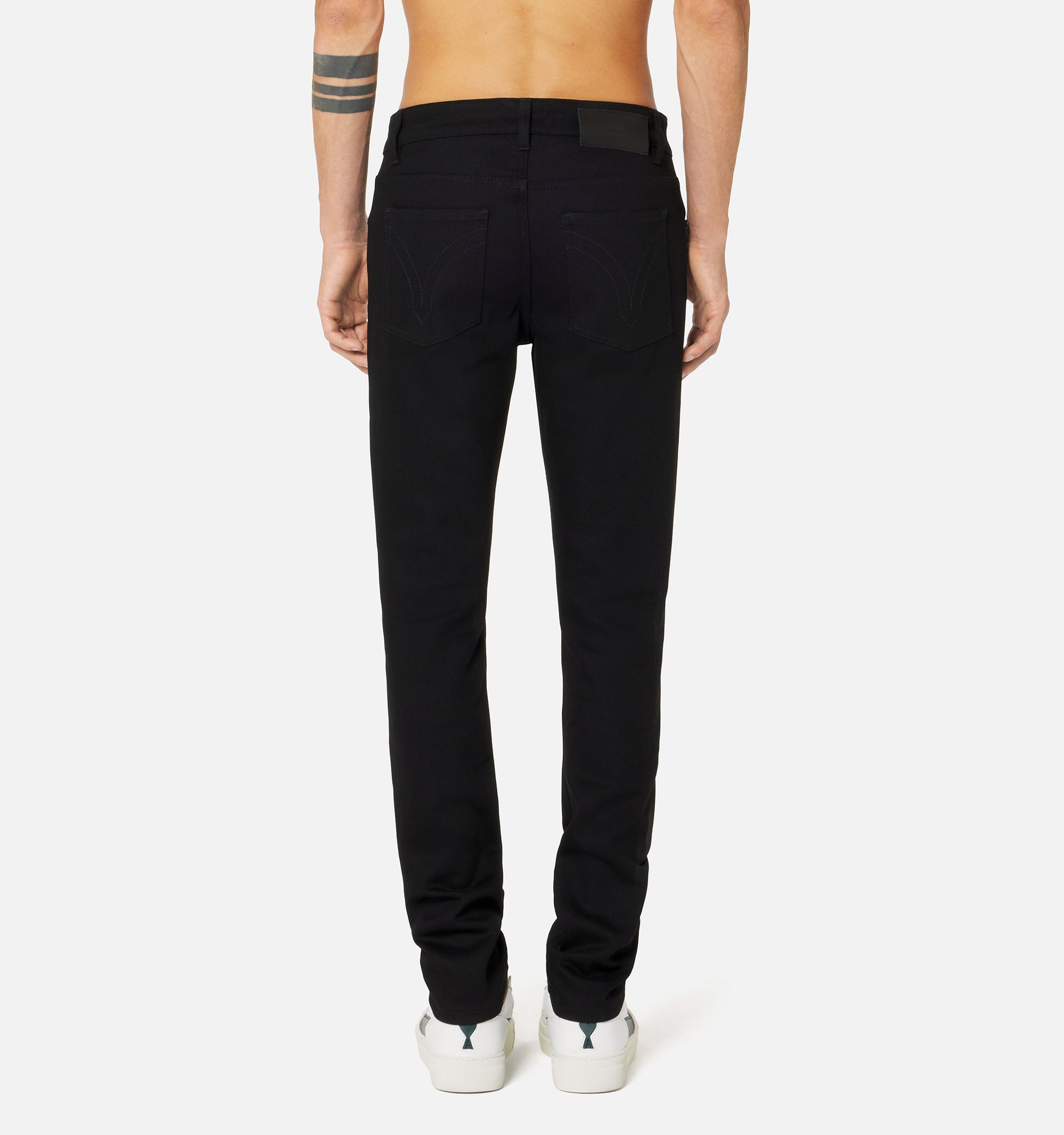 Pantalon slim stretch en denim - Black