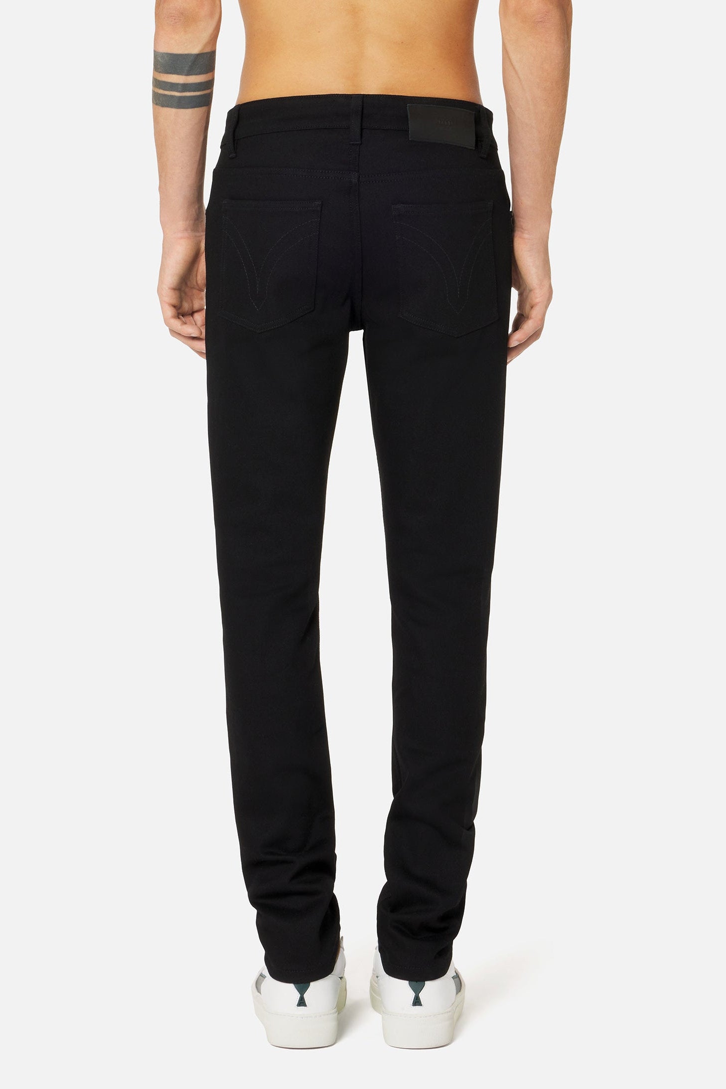 Pantalon slim stretch en denim - Black