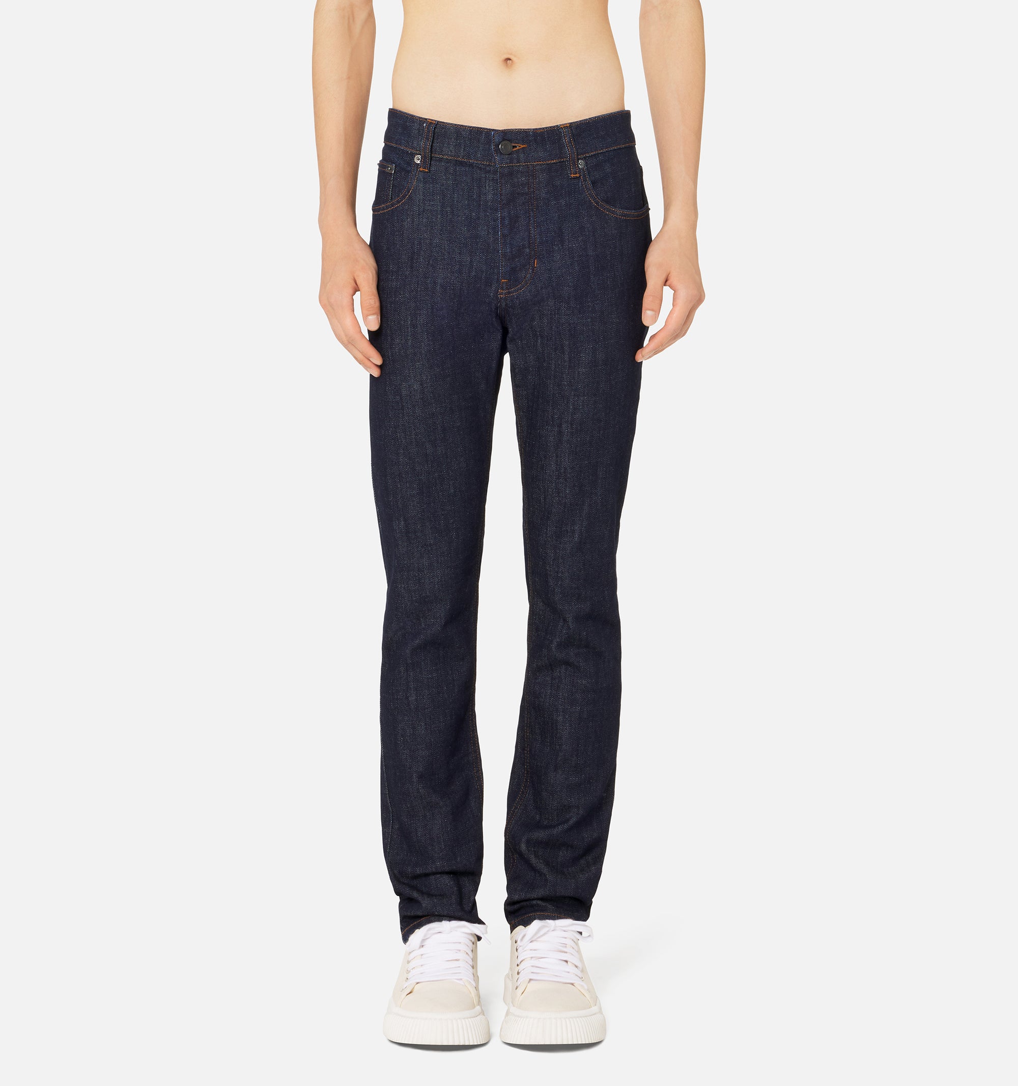 Pantalon slim stretch en denim - Indigo