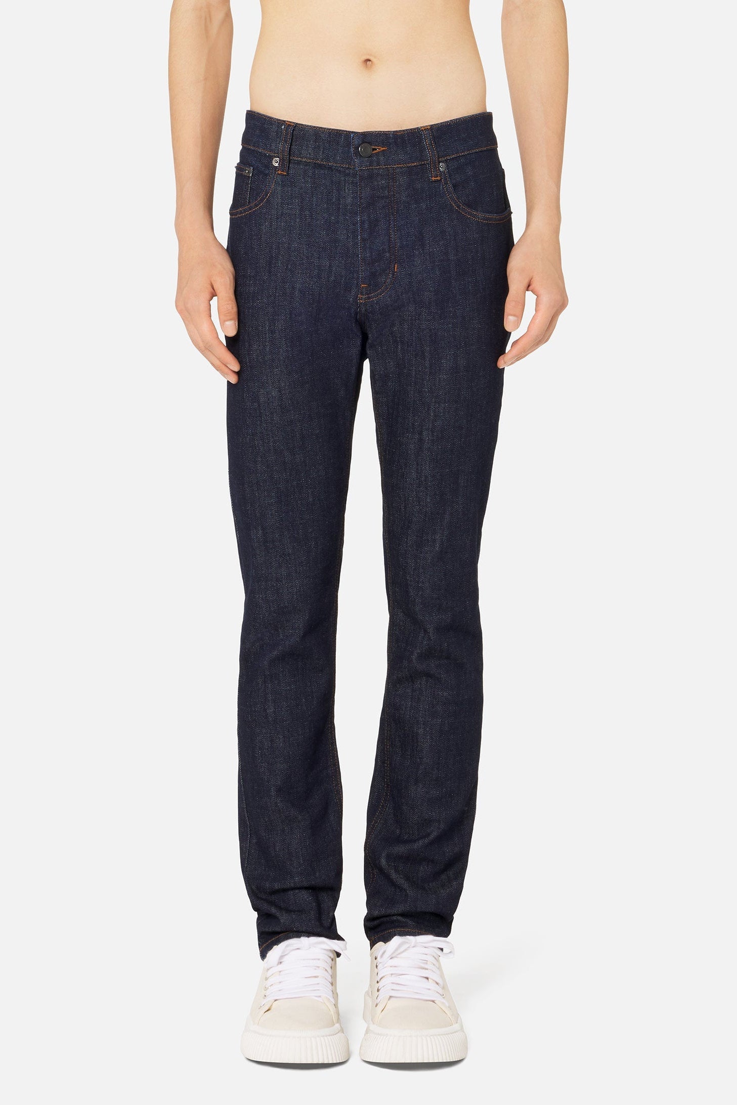 Slim-fit stretch denim trousers - Indigo