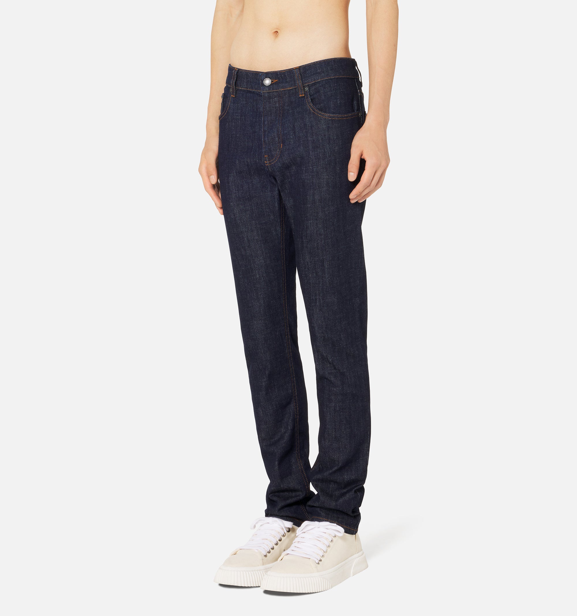 Pantalon slim stretch en denim - Indigo