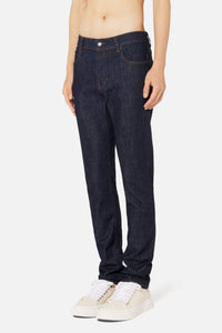 Slim-fit stretch denim trousers - Indigo