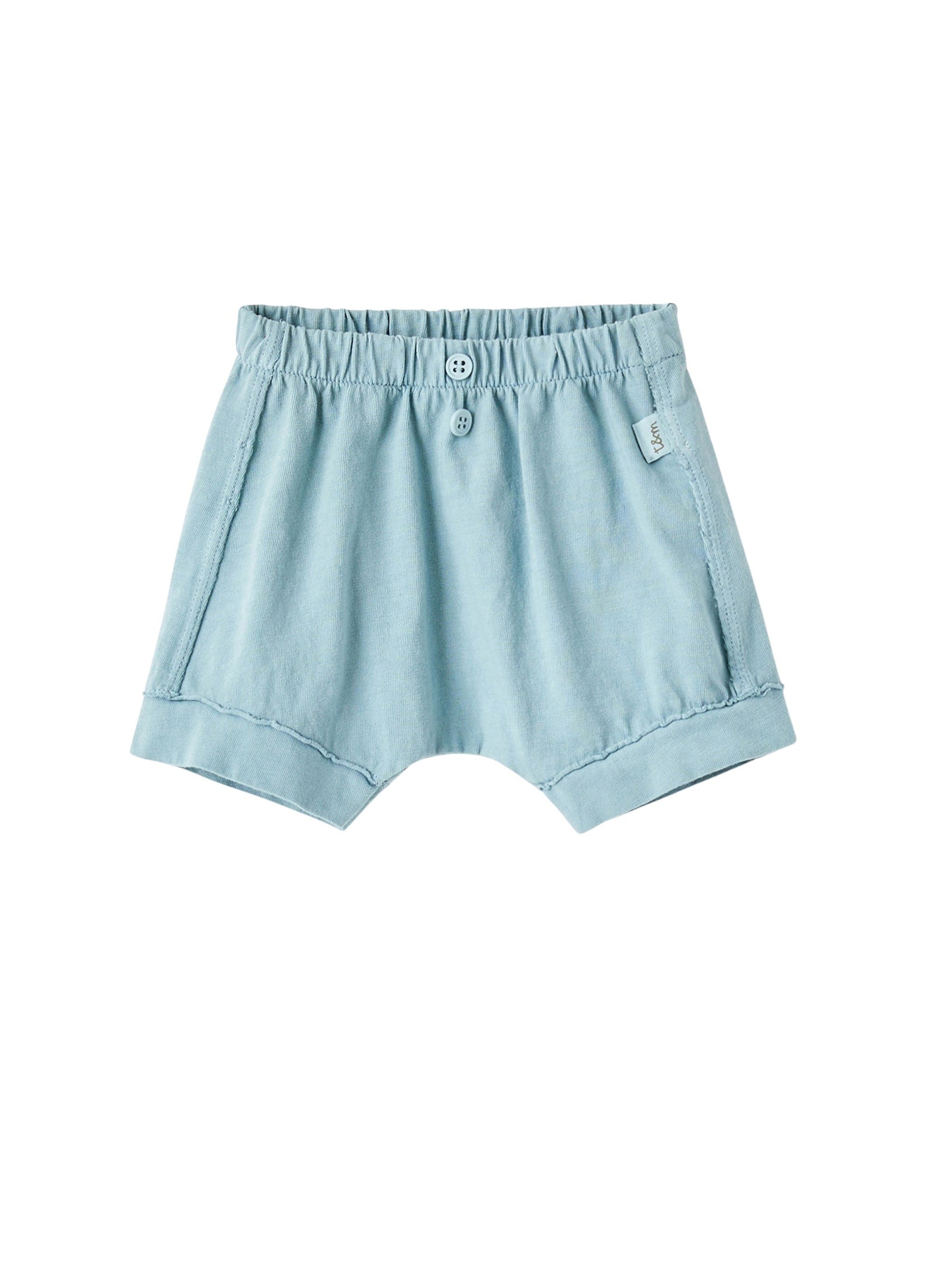 Pantaloncini in jersey azzurro