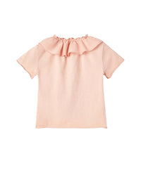 T-Shirt In Jersey Rosa Con Ruche