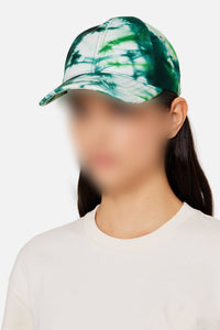 Casquette tie and dye en denim - Green & White