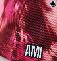 Casquette tie and dye en denim - Pink & White