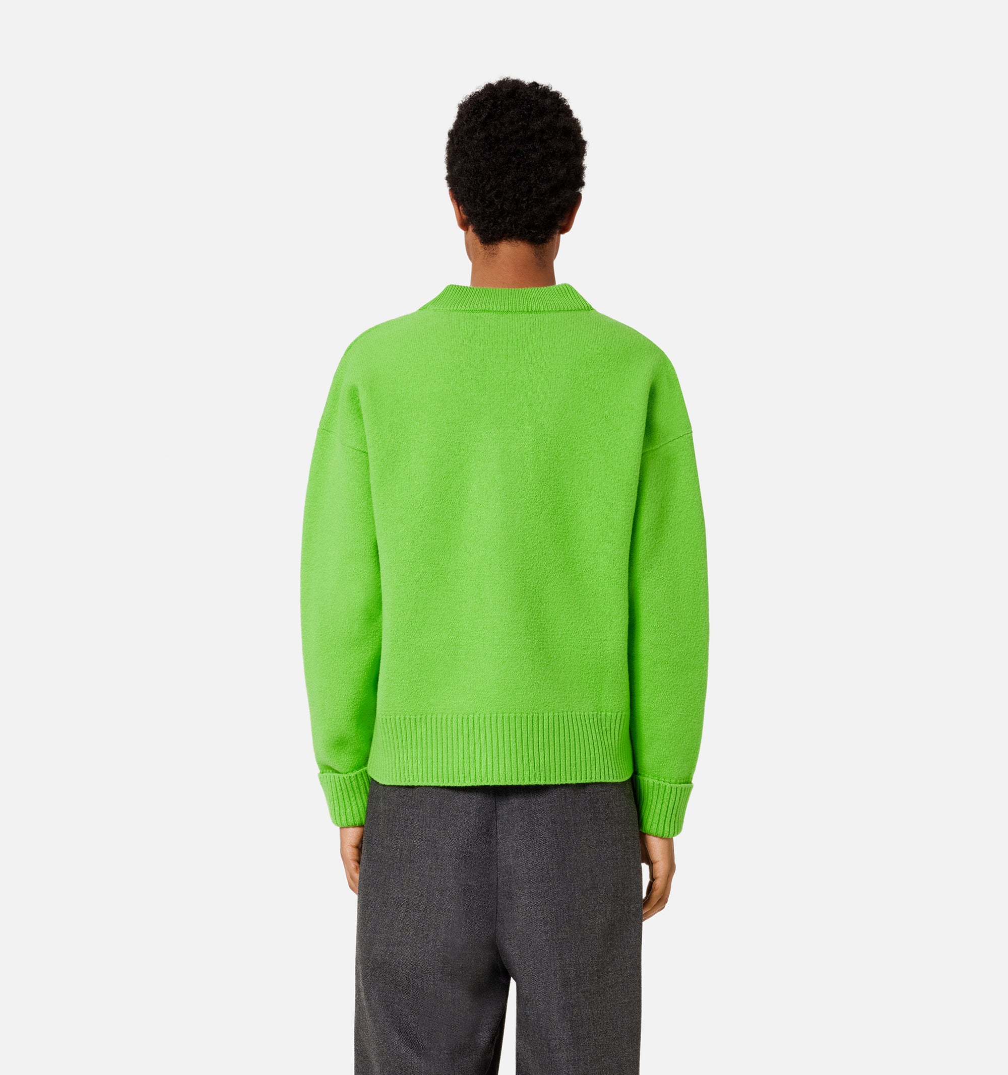 Cardigan Iconique ADC en laine - Neon Green & Black