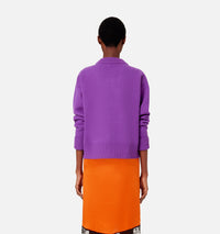 Cardigan Iconique ADC en laine - Purple & Black