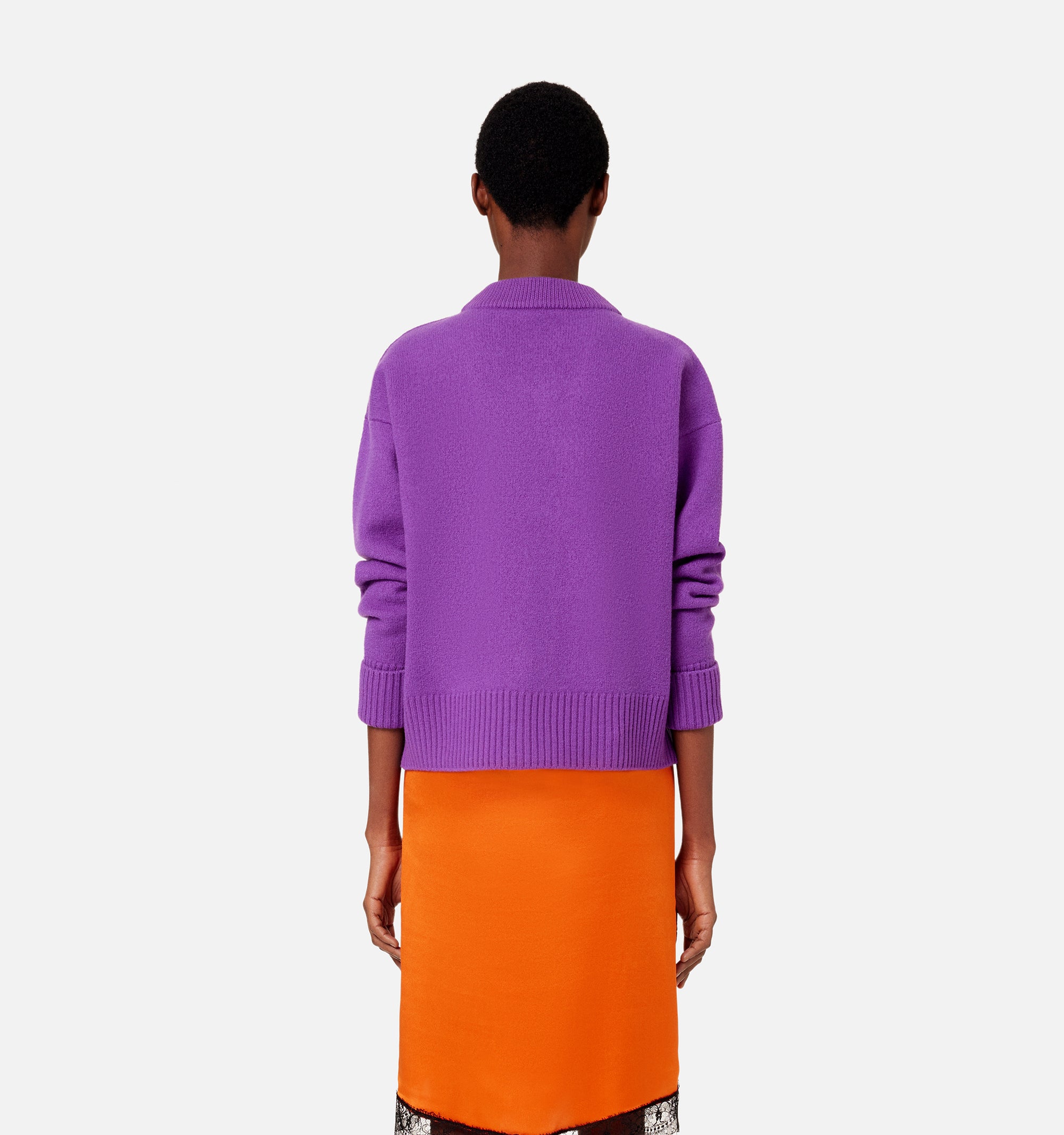 Cardigan Iconique ADC en laine - Purple & Black