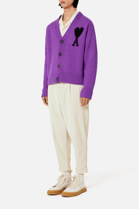 Cardigan Iconique ADC en laine - Purple & Black