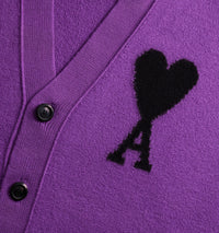 Cardigan Iconique ADC en laine - Purple & Black