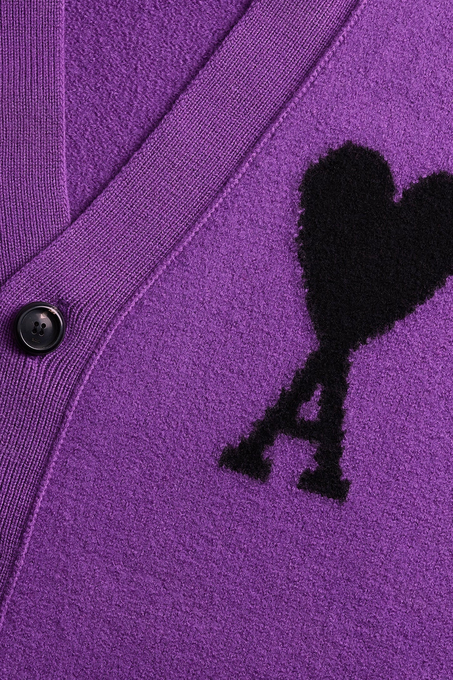 Iconic ADC Wool Cardigan - Purple & Black