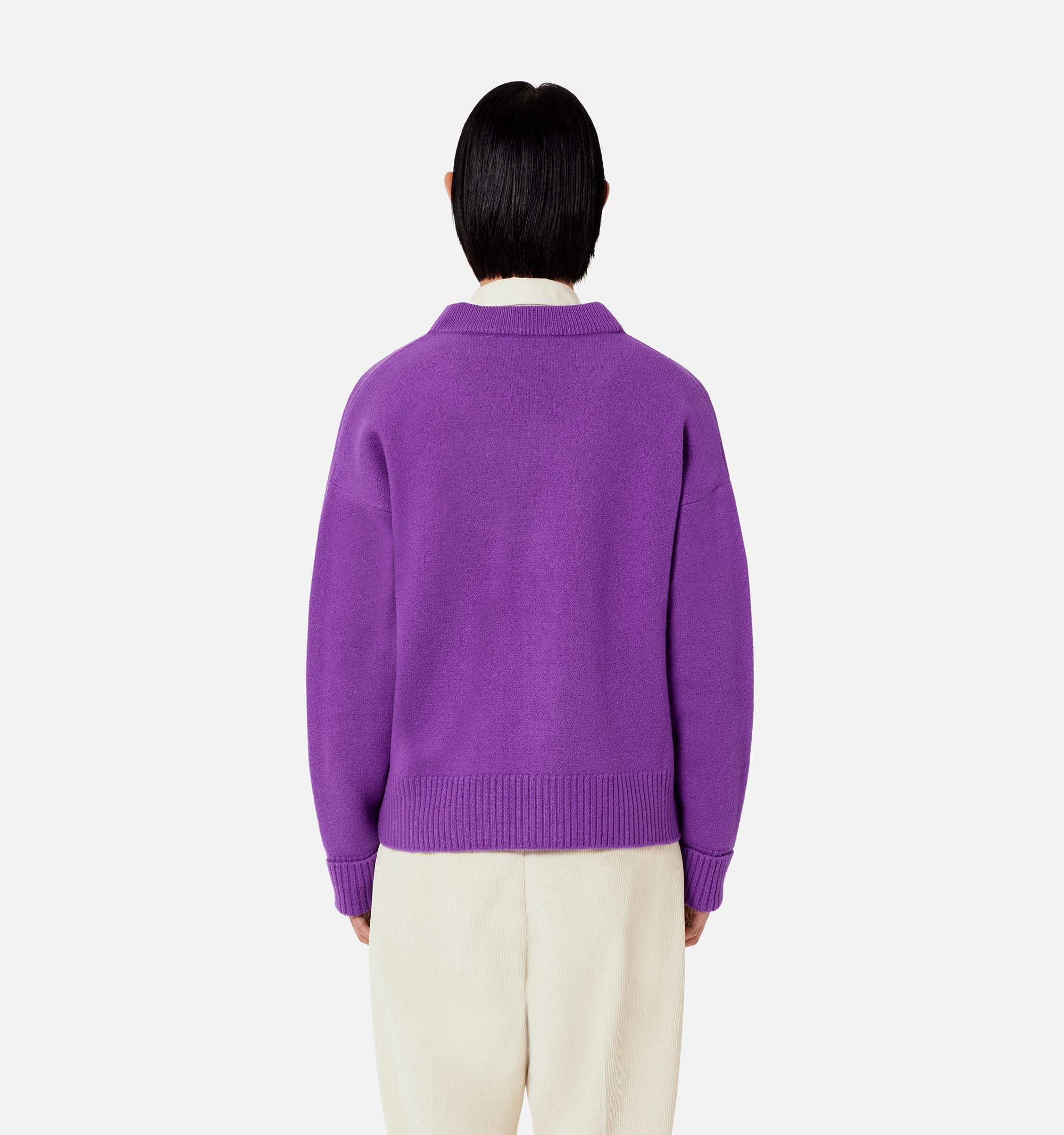 Cardigan Iconique ADC en laine - Purple & Black