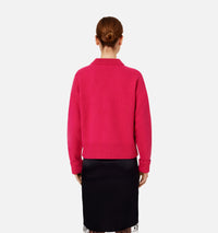 Cardigan Iconique ADC en laine - Neon Fuchsia & Black