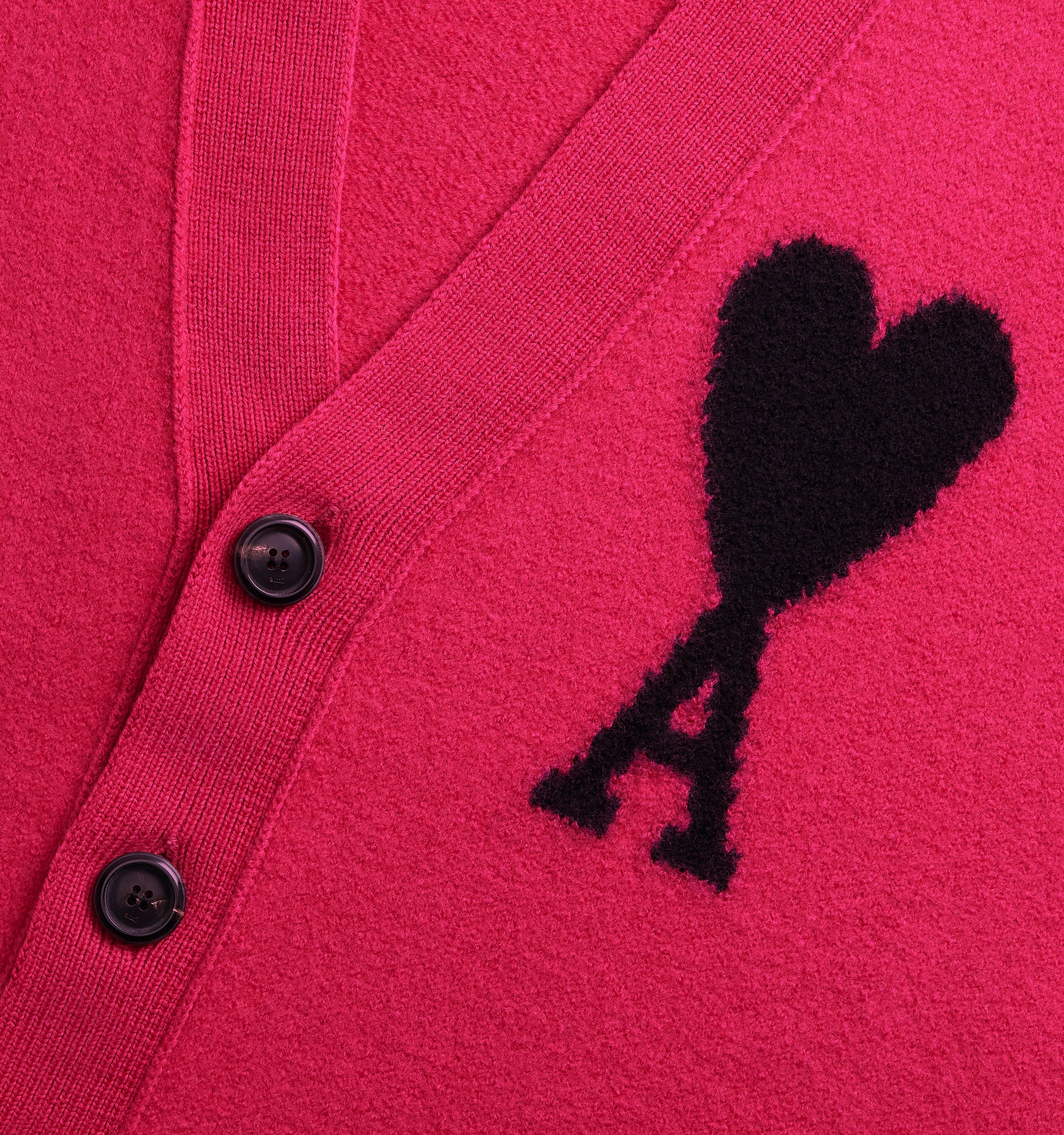 Cardigan Iconique ADC en laine - Neon Fuchsia & Black