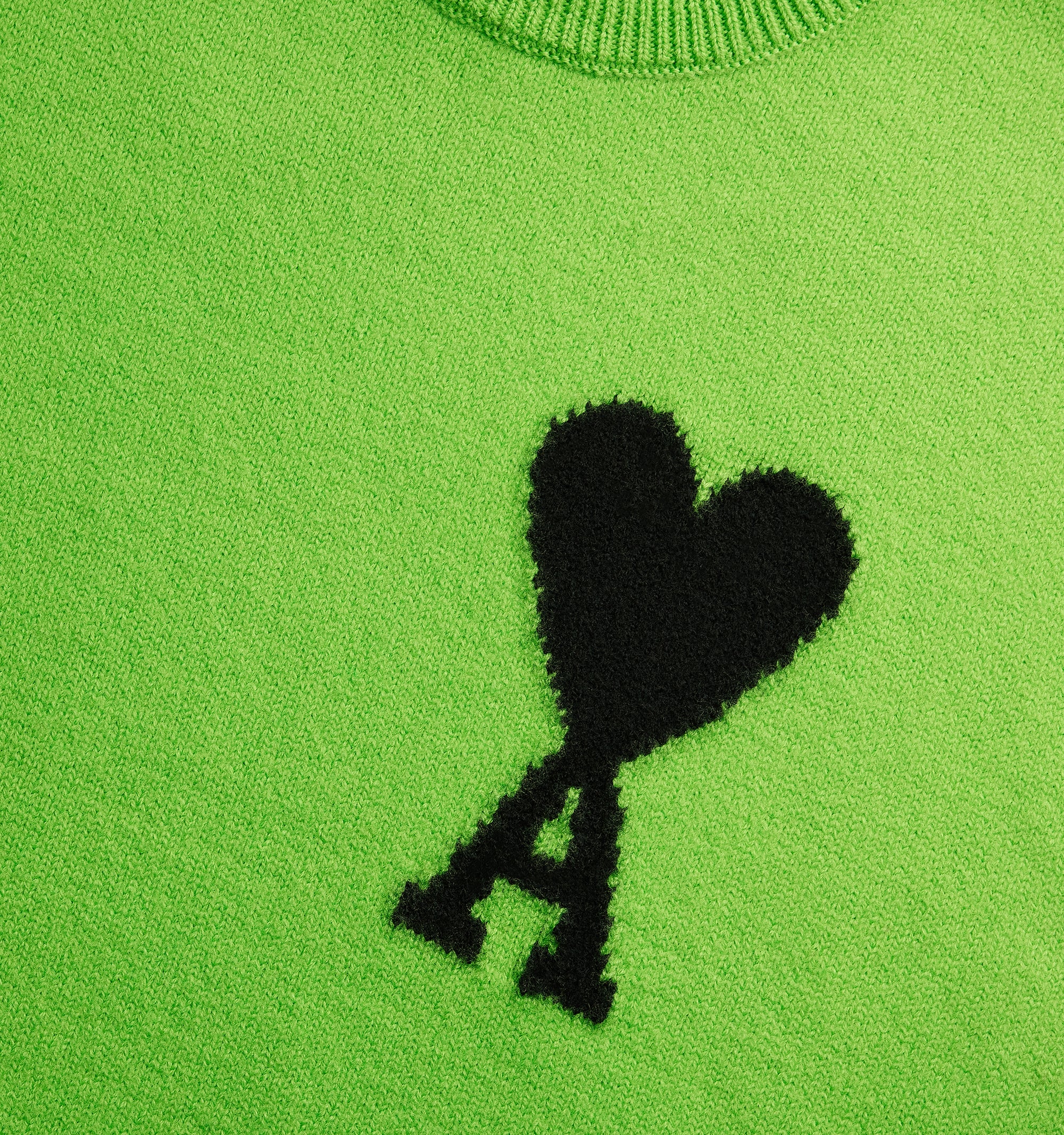 Pull Iconique ADC à col rond en laine - Neon Green & Black
