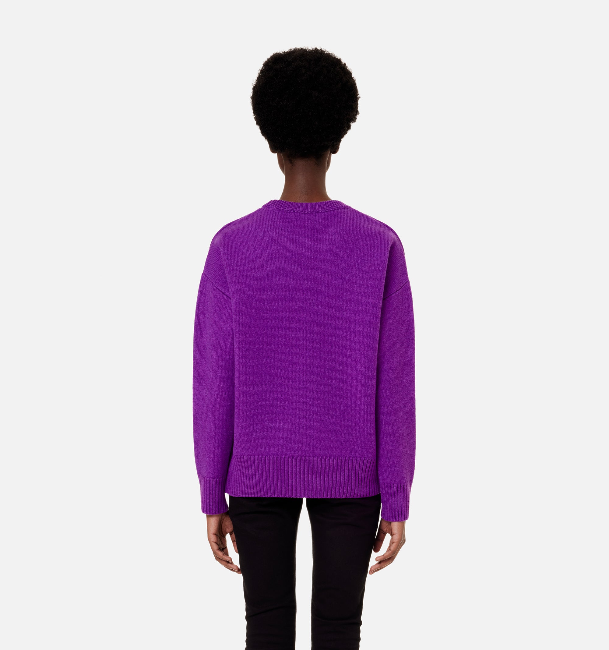 Pull Iconique ADC à col rond en laine - Purple & Black