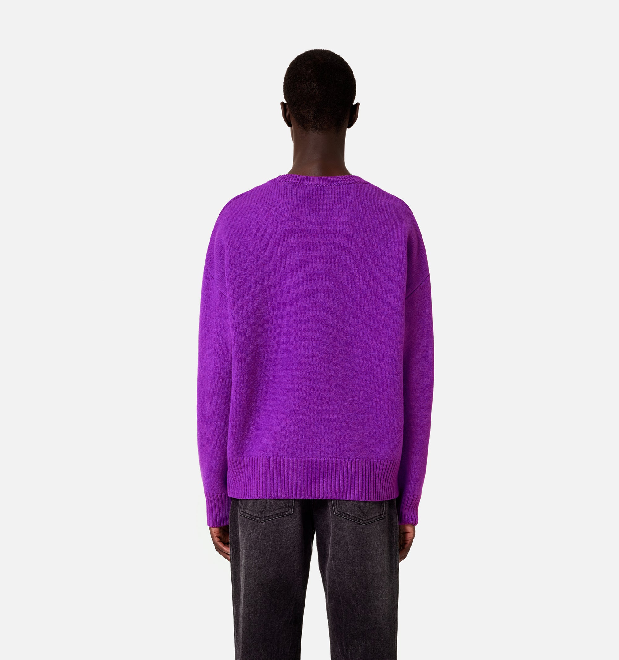 Pull Iconique ADC à col rond en laine - Purple & Black