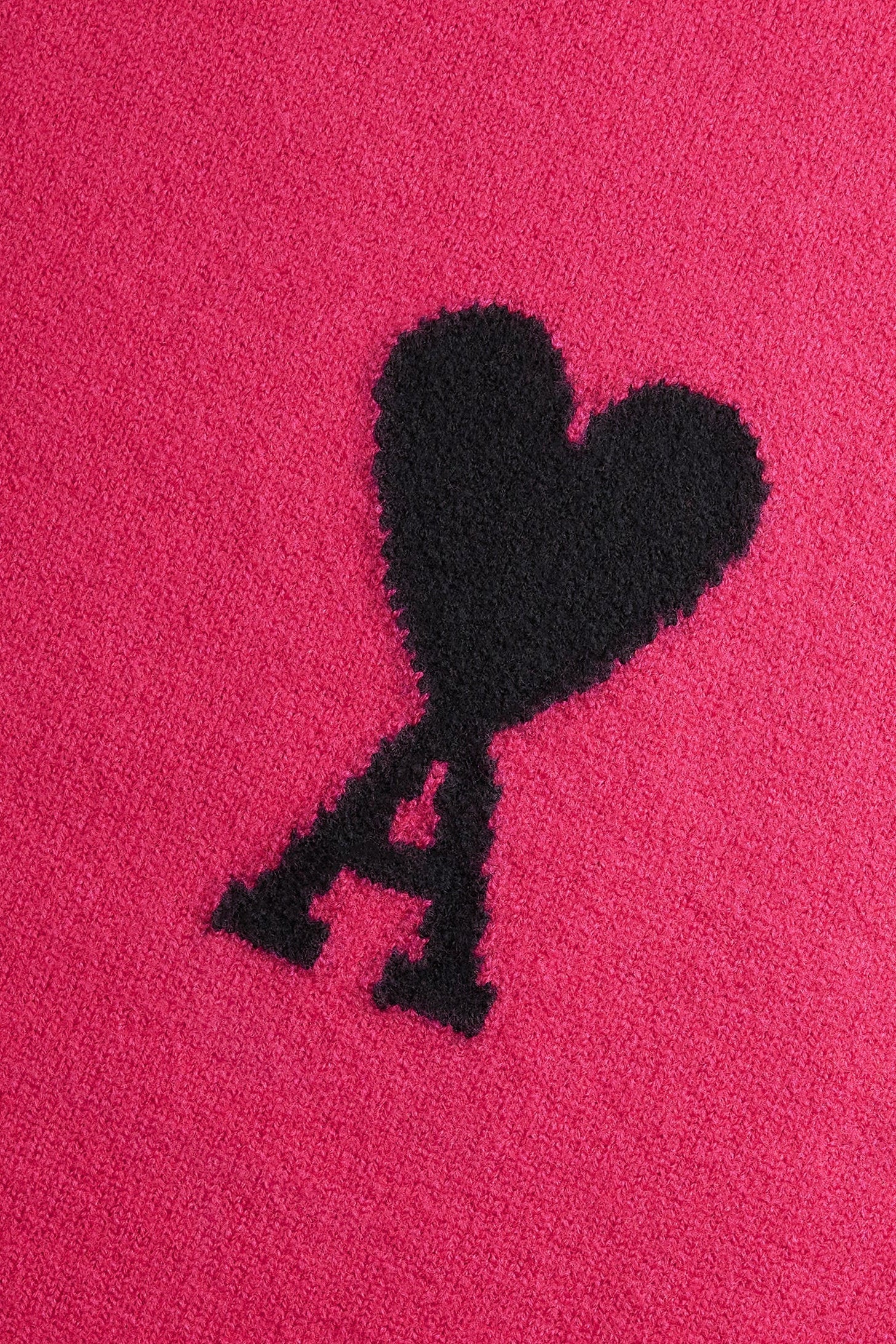 Pull Iconique ADC à col rond en laine - Neon Fuchsia & Black