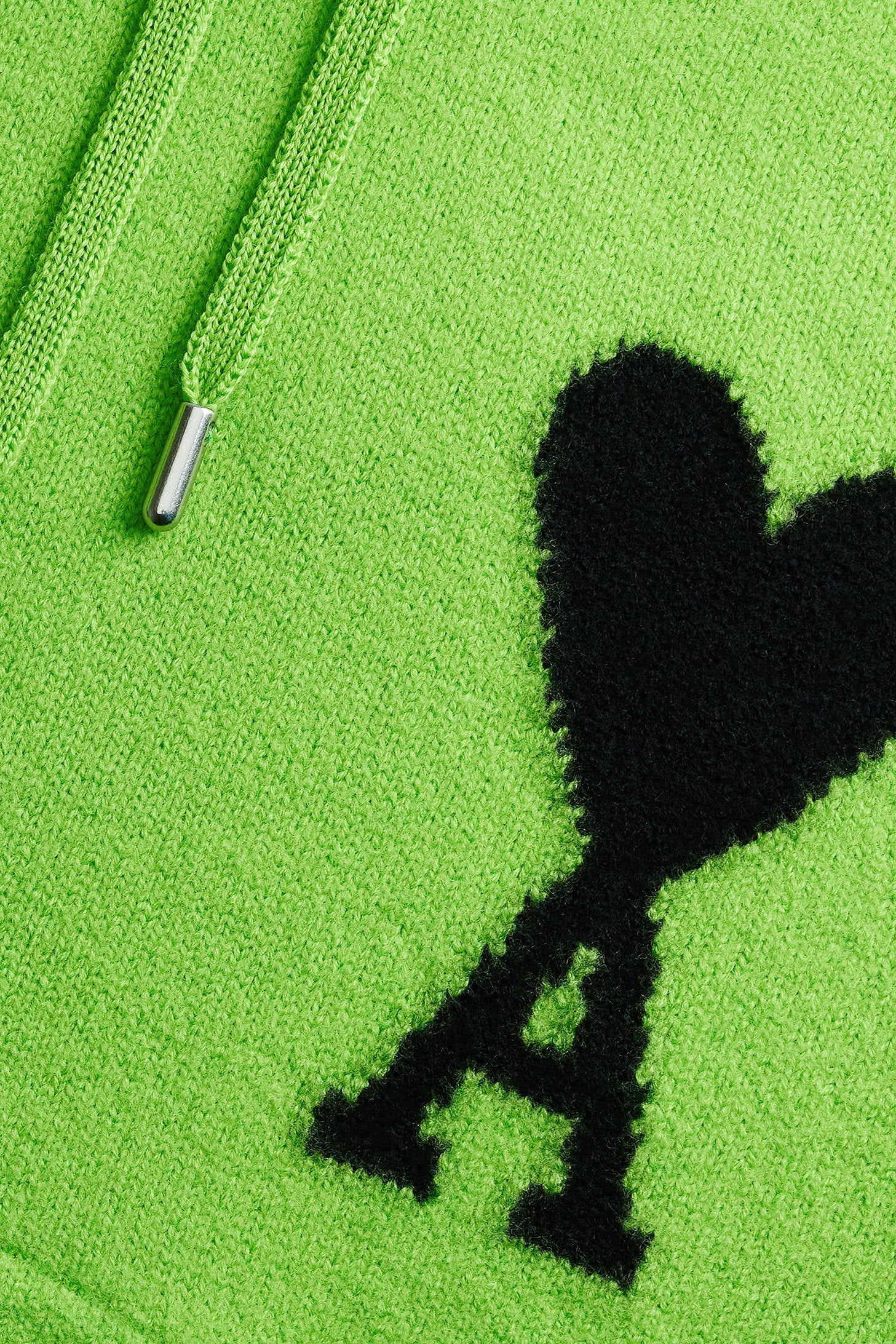 Iconic ADC wool hoodie - Neon Green & Black