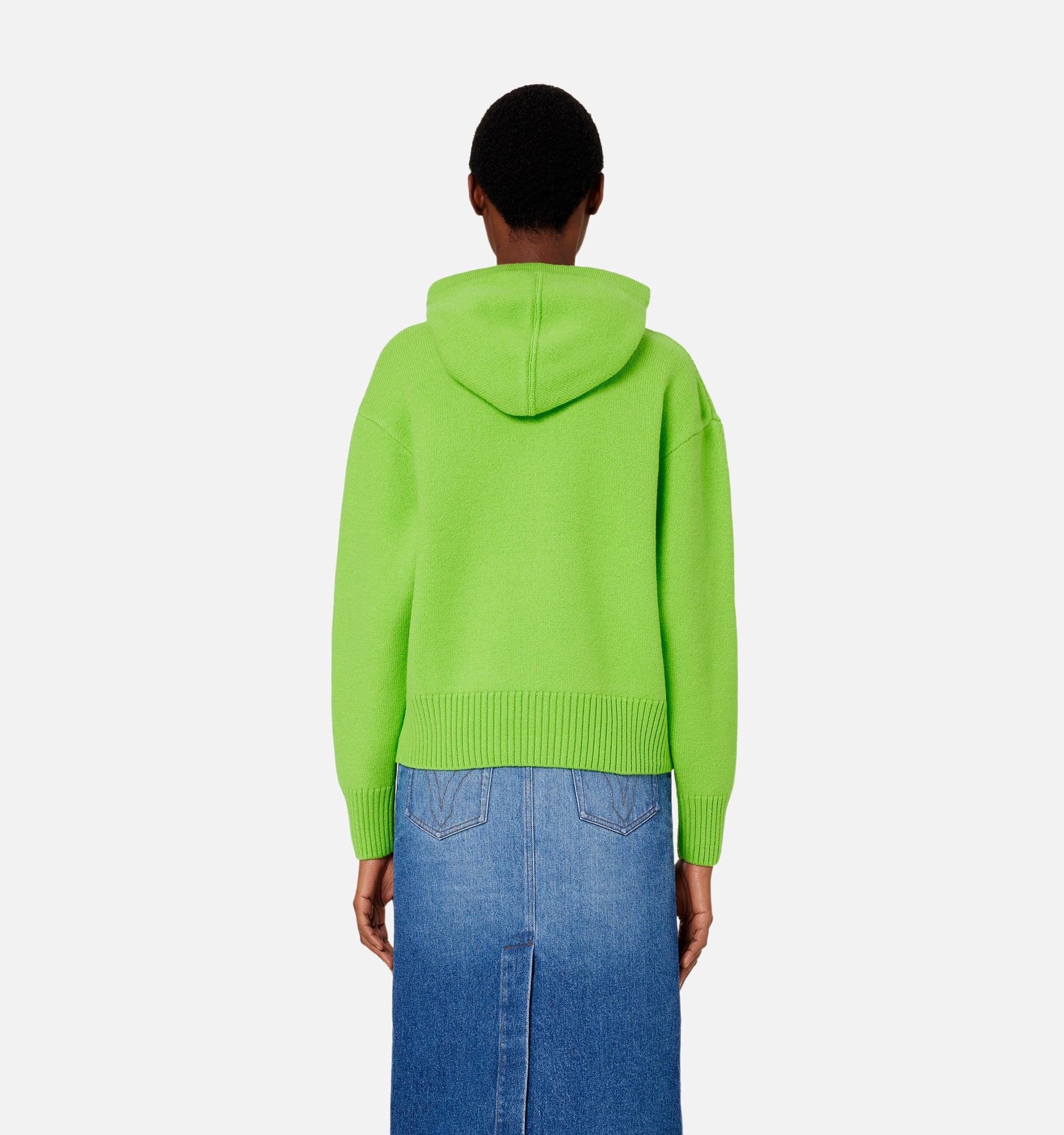 Sweat à capuche Iconique ADC en laine - Neon Green & Black