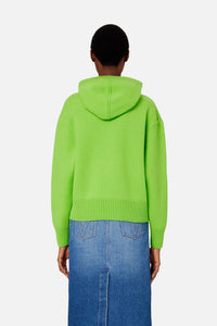 Iconic ADC wool hoodie - Neon Green & Black