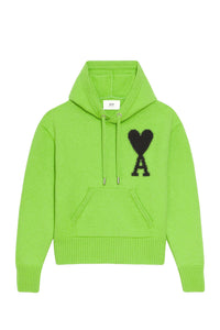 Iconic ADC wool hoodie - Neon Green & Black