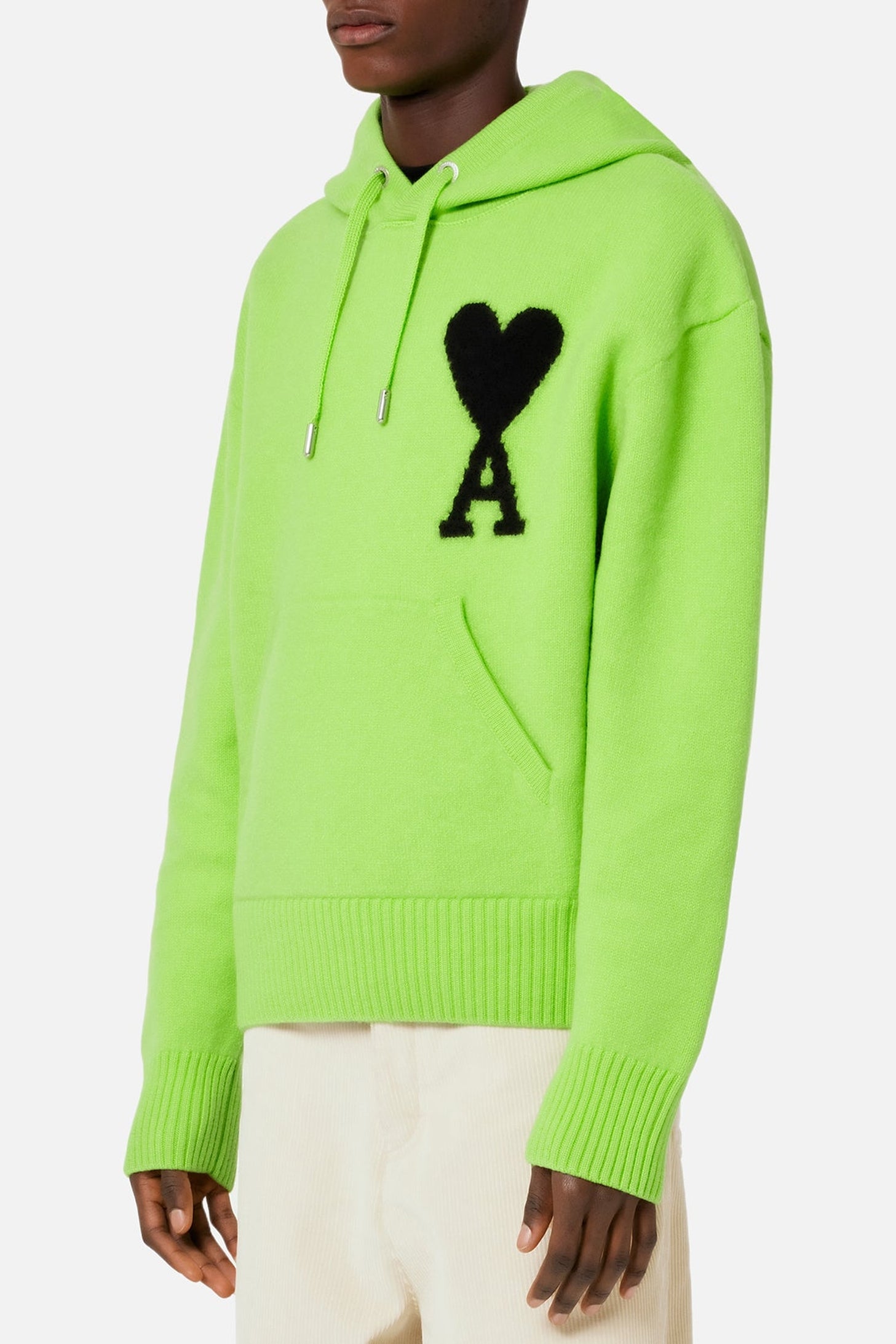 Sweat à capuche Iconique ADC en laine - Neon Green & Black