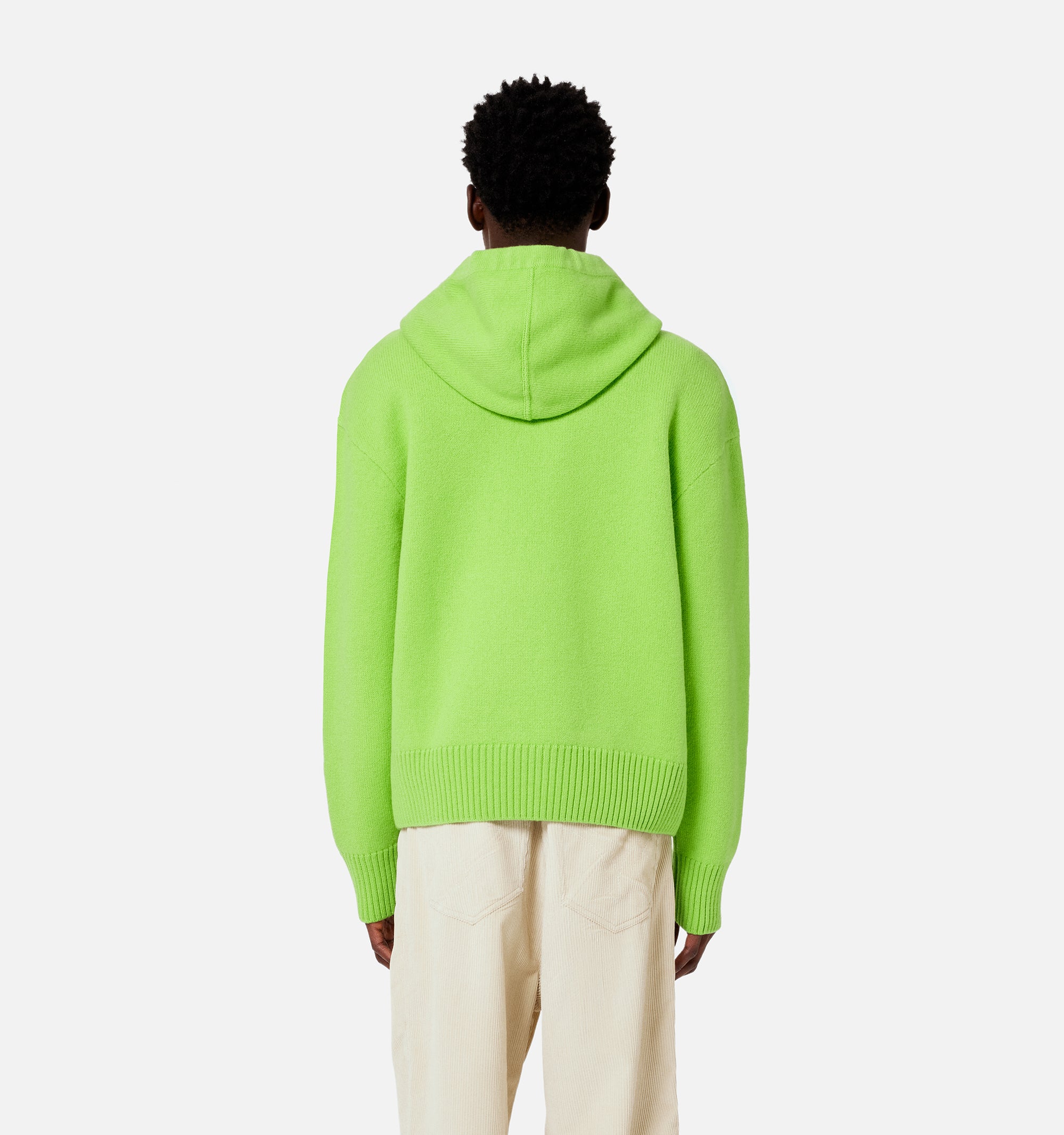 Sweat à capuche Iconique ADC en laine - Neon Green & Black