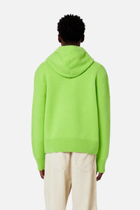 Iconic ADC wool hoodie - Neon Green & Black