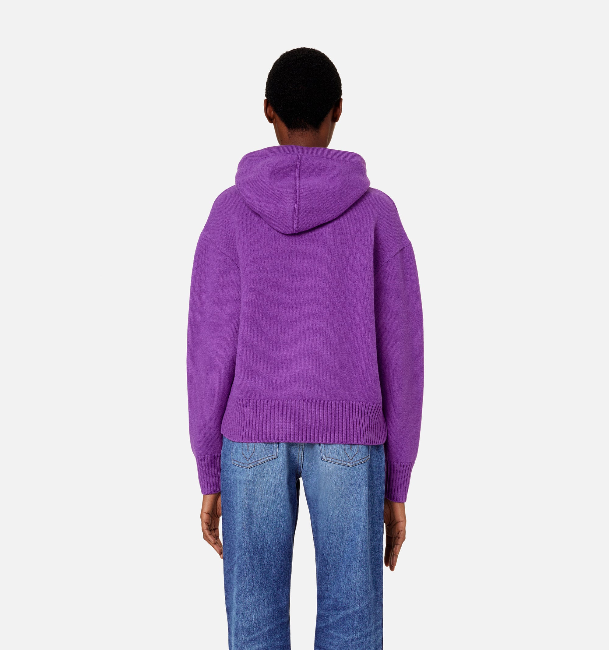 Sweat à capuche Iconique ADC en laine - Purple & Black