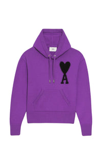 Sweat à capuche Iconique ADC en laine - Purple & Black