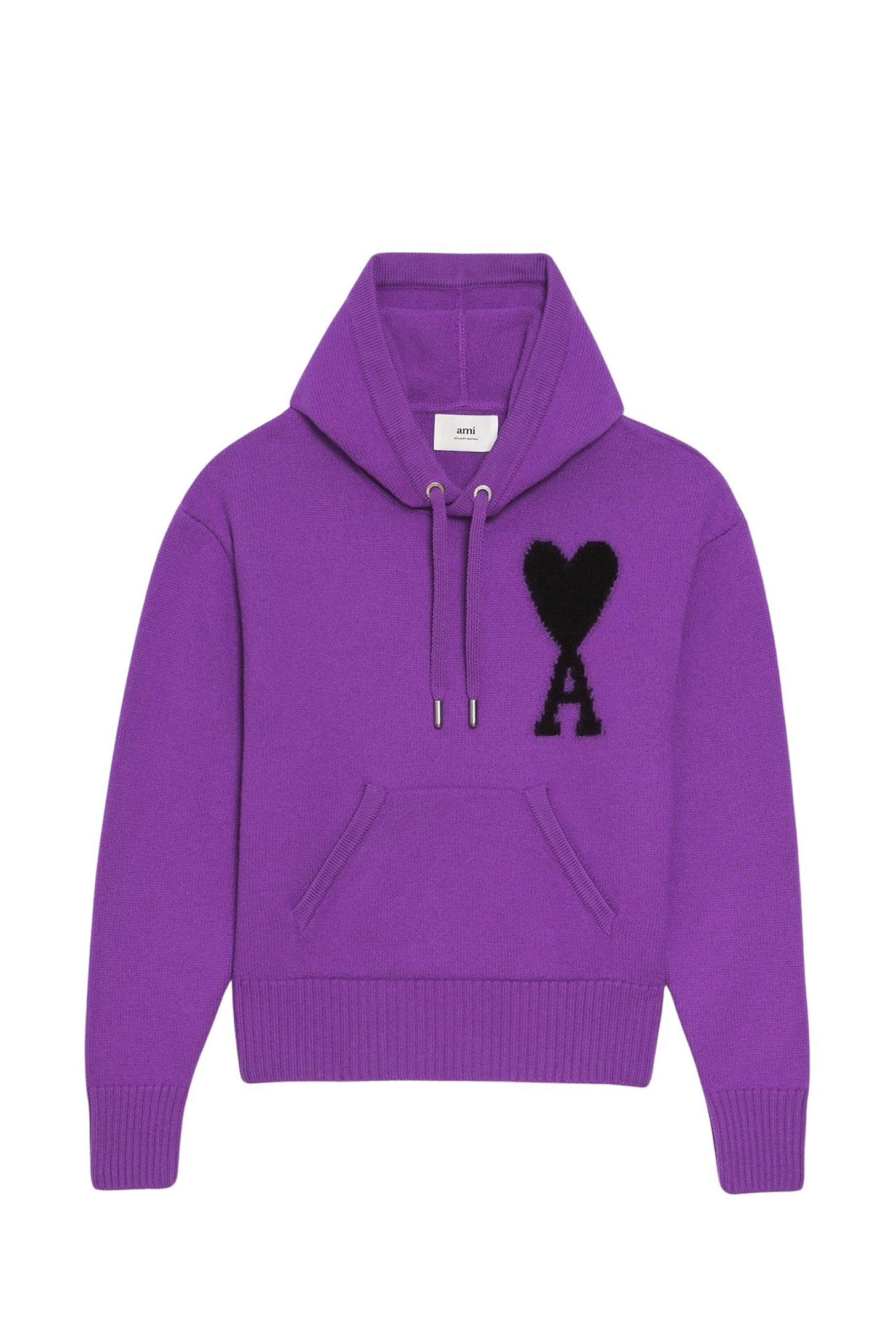 Sweat à capuche Iconique ADC en laine - Purple & Black