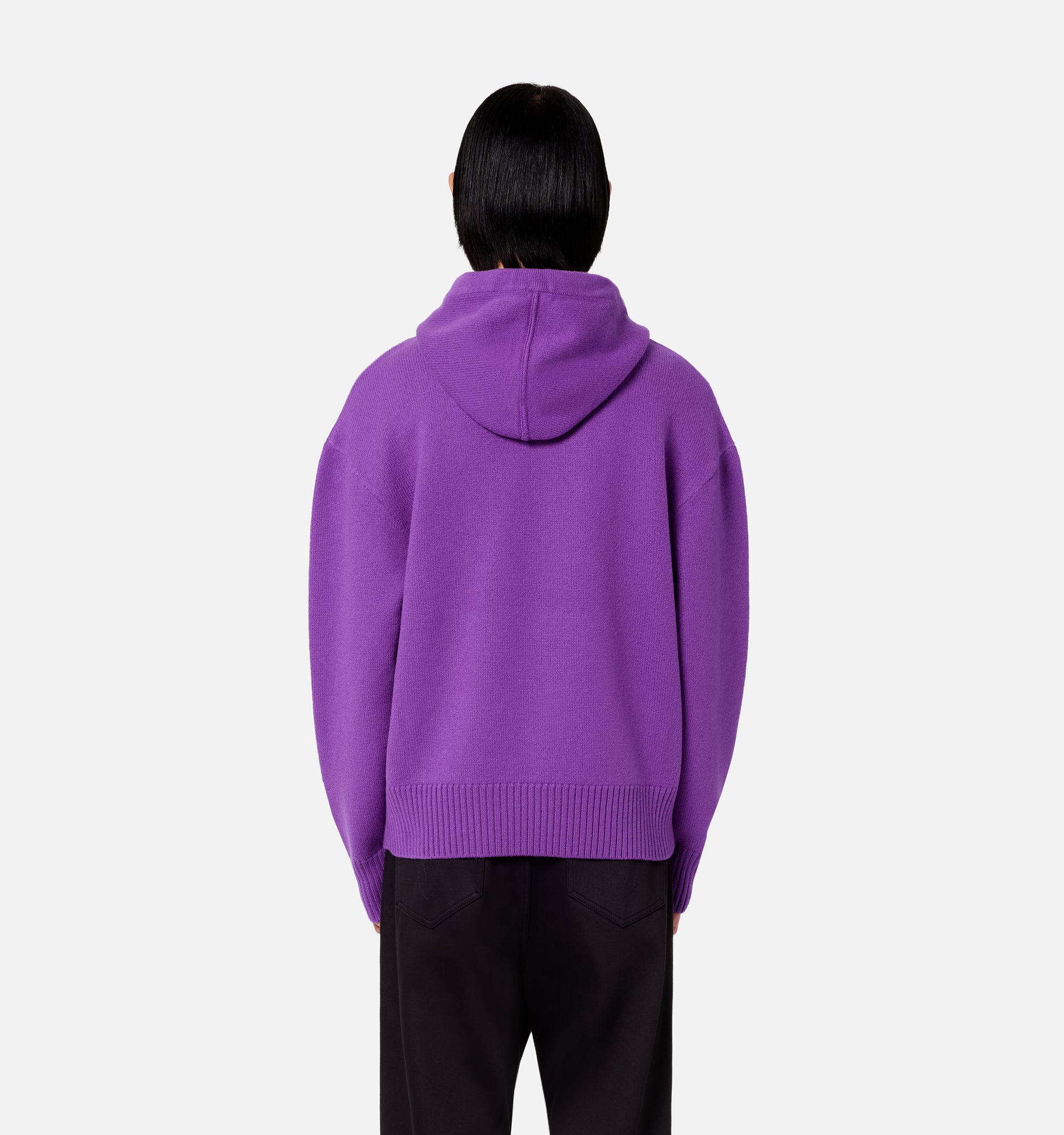 Sweat à capuche Iconique ADC en laine - Purple & Black