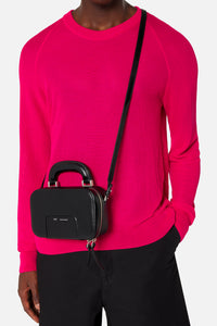 Sac à bandoulière Case en cuir - Black