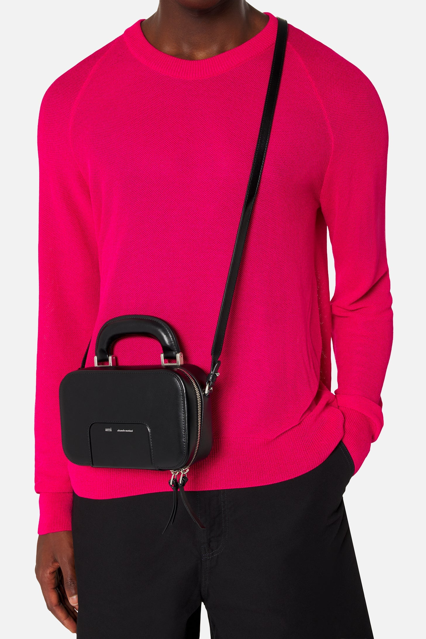 Sac à bandoulière Case en cuir - Black