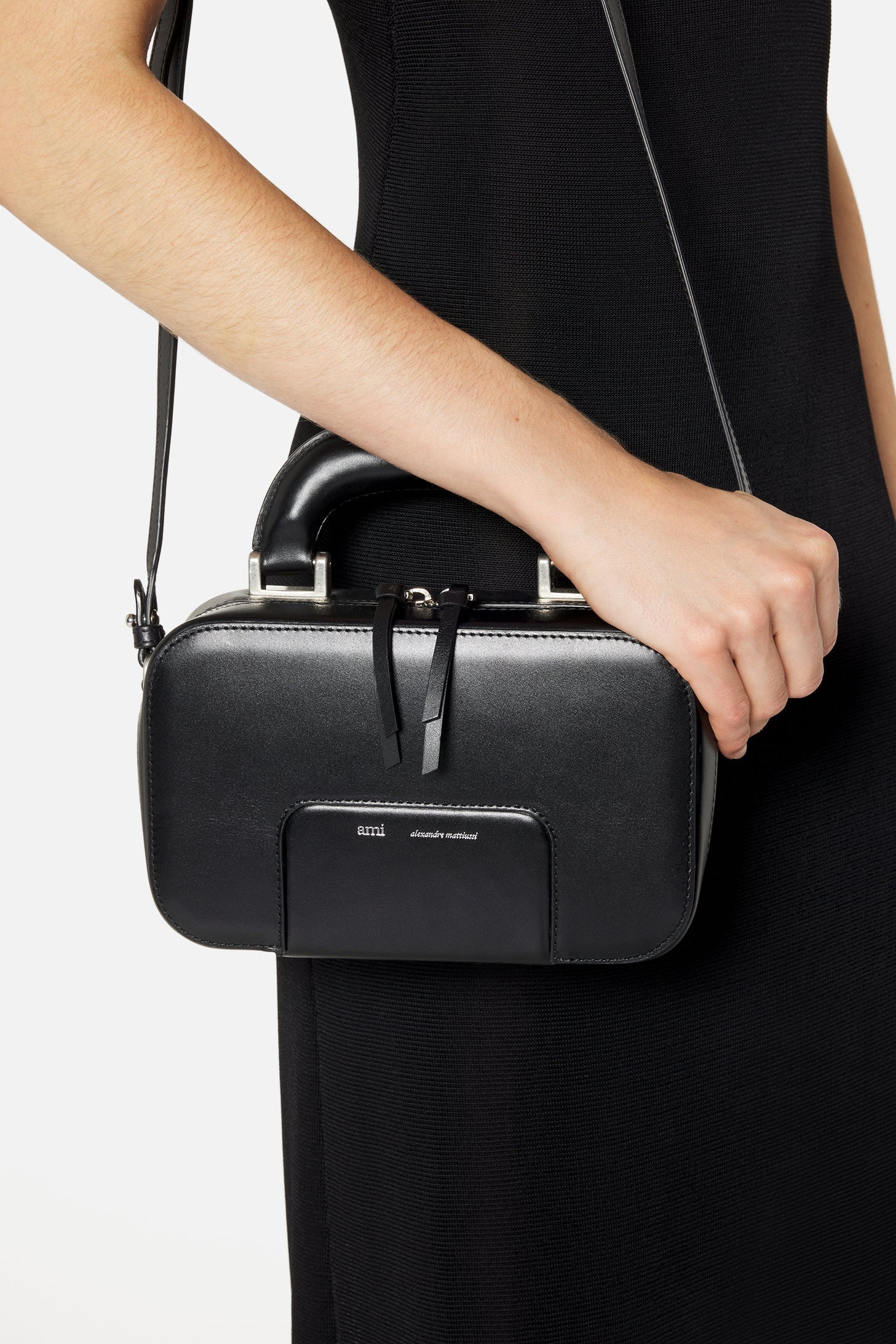 Sac à bandoulière Case en cuir - Black