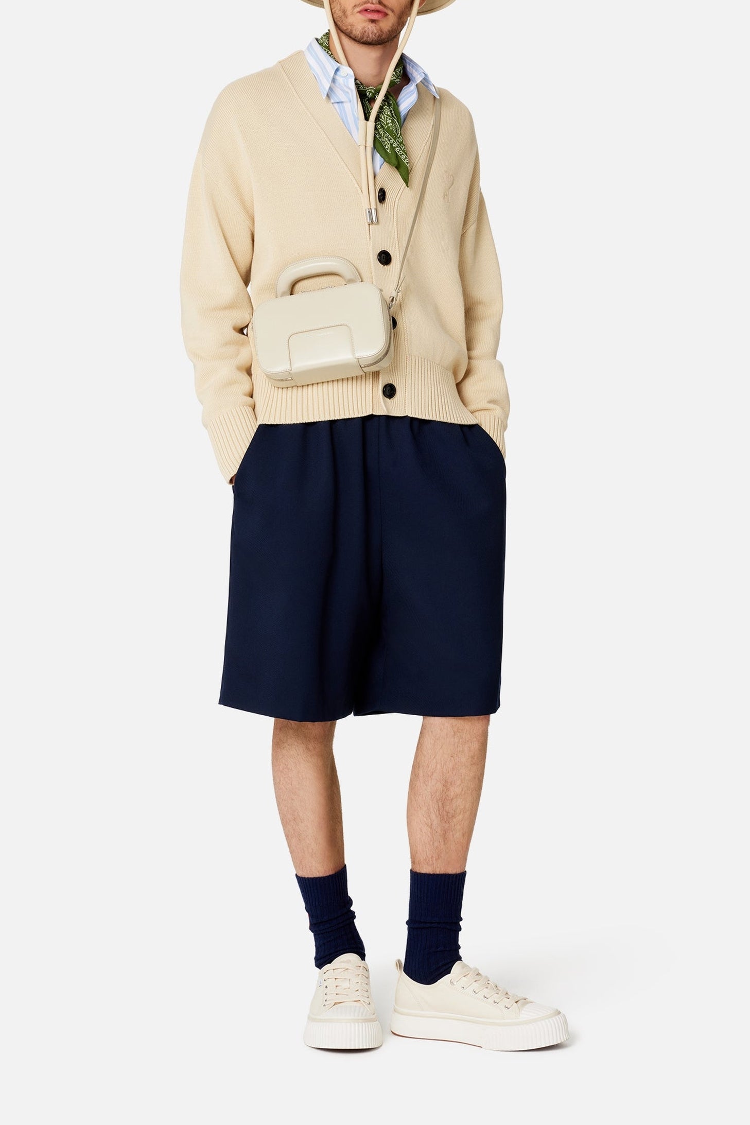 Sac à bandoulière Case en cuir - Vanilla
