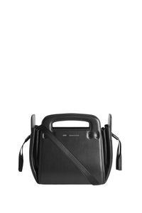 Petit sac à bandoulière Accordéon en cuir - Black