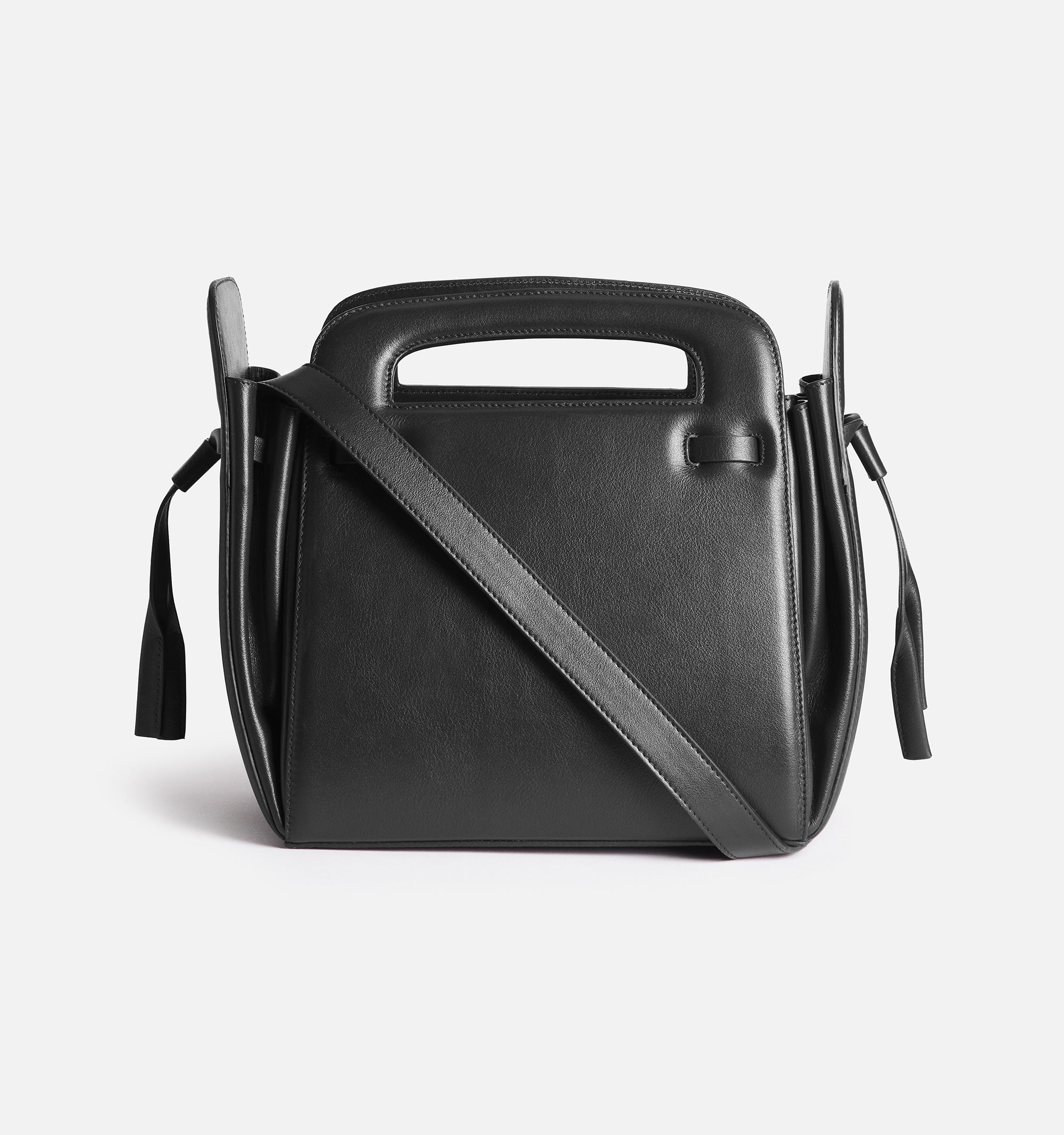 Petit sac à bandoulière Accordéon en cuir - Black
