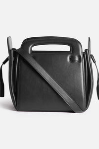 Petit sac à bandoulière Accordéon en cuir - Black