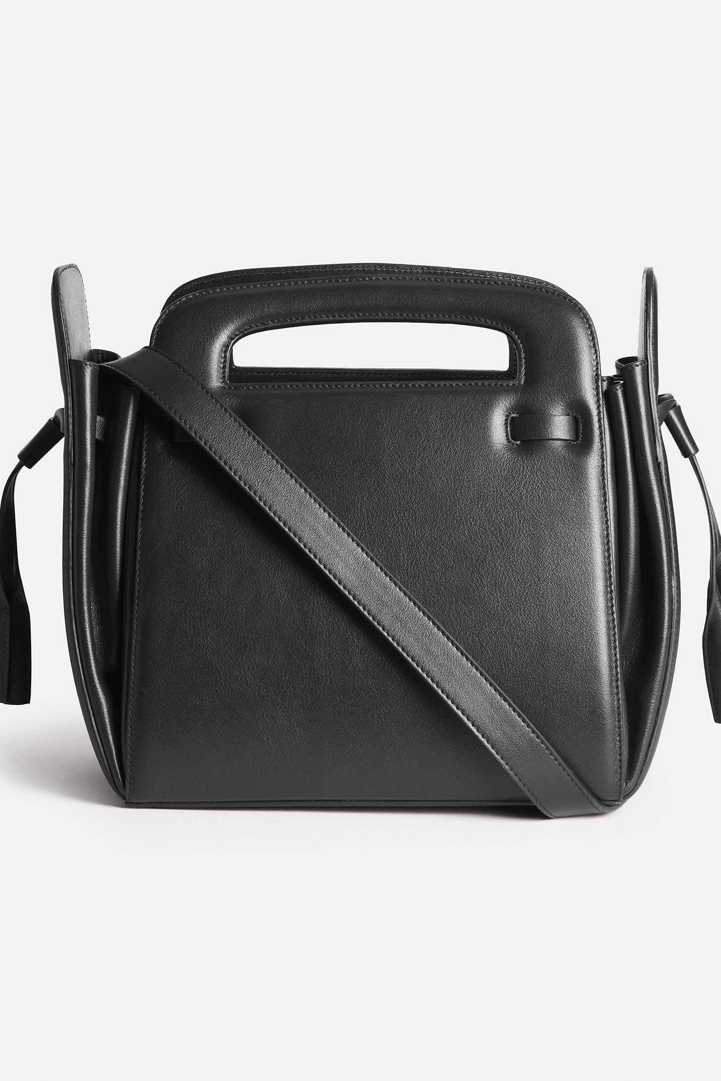 Petit sac à bandoulière Accordéon en cuir - Black